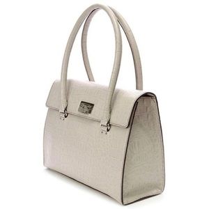 Kate Spade Orchard Valley Sinclair Shoulder Bag  — Croc-embossed Leather, Chalk